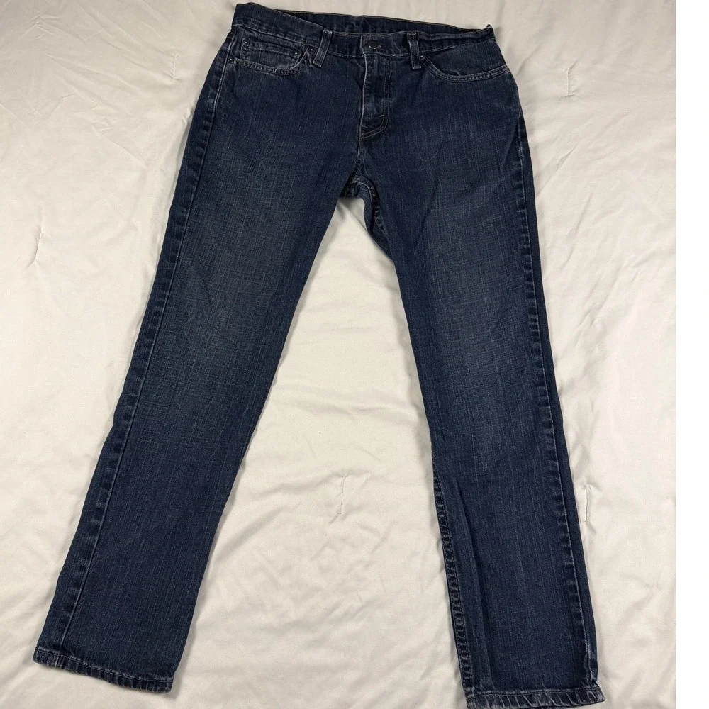 Levi's 511 Slim Fit Mens Jeans Dark Wash Blue‎ Denim 32x30 Slim Straight Pants
